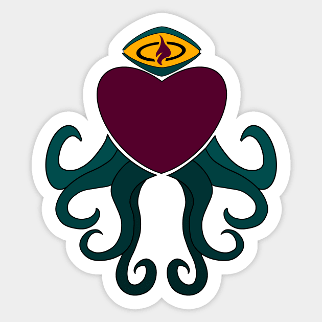 I <3 Cthulhu Sticker by Levi Mote